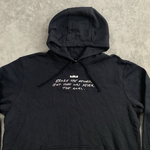 Nike Hoodie Mens XL LeBron James NBA Scoring Title Record Pullover Black Sweater - Picture 5 of 9